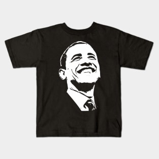 Barack Obama Smile Minimalistic Pop Art Kids T-Shirt